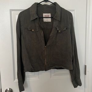 Mossimo Cropped Olive Jacket